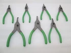 Snap-on Tools Green 7PC Quick Release/disconnect Ring Pliers Set SRPCR107G Used. Price: $219.99.