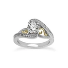 1.76 Ct H SI2 Round Natural Diamonds 18K Gold Vintage Style Sidestone Ring New. Price: $4516.10.