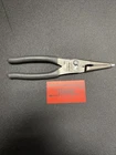 Snap-on Tools Usa New Dark Titanium Grip Long Nose Slip Joint Pliers LN47ACF. Price: $75.00.