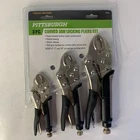 Pittsburgh Piece Curved Jaw Locking Pliers Set 5", 7", & 10" - #64036 New. Price: $14.99.