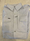 Poncho Men Short Sleeve Light Blue Pearl Snap Plaid Button Down Medium New. Price: $50.00.
