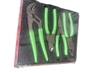 New Snap-on PL400BG Pliers Cutter Set 4-PC Green Vinyl Talon Grip. Price: $229.99.
