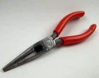 Snap-on 196BCP 7" Needle Nose Pliers With Wire Cutter Red Comfort Grip Very Good Used. Price: $29.95.