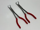 Mac Tools 2PC 11" Long Reach Hose Pliers Set Pair Red Grip, P301787, Used. Price: $59.99.