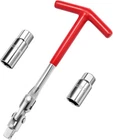 3PCS Spark Plug Socket Wrench Set T-handle, Universal 5/8" & 13/16" Red New. Price: $12.26.
