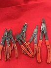 Lot Of 7 Mac Tools Retaining/snap Ring Pliers: TP102, TP21, TP23, PK101, TP25, Used. Price: $100.00.