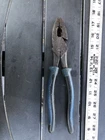 Vintage Klein Tools D201-9NE Lineman's 9.5" Pliers Blue Handle Usa Used. Price: $15.00.