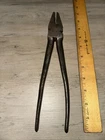 Vintage Utica Tools Giant Button Pliers 10.5" Long Fence Linesman Wire Used. Price: $40.00.