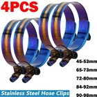 Adjustable Titanium Blue Stainless Steel T-bolt Clamp Universal 45MM 98MM New. Price: $27.53.