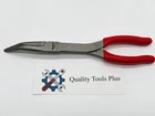 Snap-on New 411CF 11" Talon Grip Long-neck 35 Bent Needle Nose Pliers Red. Price: $90.00.