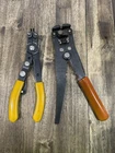 2 Hand Tools Snap Ring Pliers Wire Strippers Used. Price: $9.00.