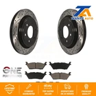Rear Coated Drilled Slotted Disc Brake Rotors And Ceramic Pad Kit Ford F-150 New. Price: $135.56.