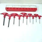 Mac Tools Hkta Sae T-handle Hex Allen Wrench 10 Pc Set 3/32"-3/8" W/red Rack Used. Price: $76.95.
