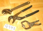 Matco Tools 3 Pc Pliers Crescent Wrench, Visegrip, Silver Eagle Adjustable Jaw Used. Price: $60.00.