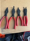 Snap-on SRPC105 Red Handle 4 Piece Convertible Ring Retaining Pliers Used. Price: $65.00.