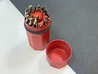 Snap-on Tools & Hanson 29PC Usa Titanium Nitride Drill Bit Set Index Red Case Used. Price: $85.49.