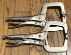 Vise Grip 11" Long Reach Swivel Fix Pad Locking Pliers Welding Clamp Set Lot Used. Price: $55.00.