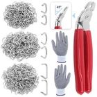 Glarks 362PCS Hog Ring Pliers Kit With 360PCS Angled Set, Red New. Price: $24.03.