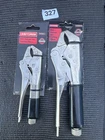 Sears Craftsman Usa Nos 2PC Locking Plier Set 45601 45603 Curved Jaw New. Price: $30.00.