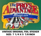 Snap-on The Pro's Advantage Vintage Original Foil Decal Sticker Tools Used. Price: $10.56.