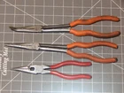 Mac Tools 3PC Long Needle Nose Pliers Lot M317G Red Handle Xl P113BN Orange Usa Used. Price: $71.24.