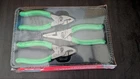 Snap-on PL344BCFG 3PC Green Soft Grip Mini Slip Joint Pliers Set Unused New. Price: $220.00.