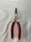Snap-on 96ACF 8" Long Needle Nose Pliers Red Grip Usa Used. Price: $27.61.