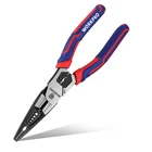 Workpro 6-IN-1 Needle Nose Pliers, 8 Inch Multipurpose Long Red, Blue, Silver New. Price: $21.68.