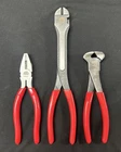 New Mac Tools 3-PIECE Long/short Pliers Set Cutters Dykes Curved Reach Specialty. Price: $100.00.