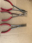 Mac Tools 3PC 11" Extended Long Reach Pliers Set, Bent Nose, Needle, Duck Used. Price: $75.00.