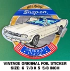 Snap-on 1964 1/2 Mustang American Classic Vintage Original Foil Decal Sticker Used. Price: $10.23.