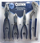 Quinn 64262 4PC Set Pliers Groove Joint, Linesman, Long Nose, Diagonal New. Price: $40.00.