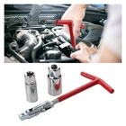Spark Plug Socket Wrench T-HANDLE16MM (5/8") & 21MM (13/16") Red+silver New. Price: $11.09.