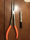 Cornwell Tools 11" Orange Grip Needle Nose Pliers CPL1225 Long Reach Straight Used. Price: $39.00.