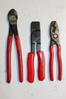 Matco Tools Knipex Diagonal Cutter, Crimping, Double Jaw Cable Shear Pliers Set Used. Price: $150.00.