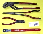 Matco Tools 4 Piece Groove Joint, Needle Nose, Diagonal Cutter, Battery Pliers Used. Price: $115.00.