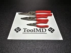 Snap-on Tools New 3PC Red Long Nose Slip Joint Plier Set LN44BCF LN47ACF LN46ACF. Price: $259.95.