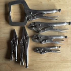 Mac Tools Locking Pliers Clamp Long Nose Curved Jaw Set 6PC Used. Price: $139.95.