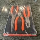 Snap On PLR300O Pc Plier Cutter Set 57AHLP, 86CF, 97CF With Orange Handles New. Price: $189.95.