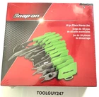 Snap On Tools PL1000START G 10PC Pliers Starter Set Needle Nose Cutters Crimper+ New. Price: $629.95.