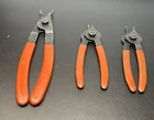 Blue-point Retaining Ring Pliers Lot Of PR12, PR129, PR344A Used. Price: $30.00.