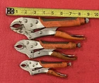Pittsburgh 3-PIECE Set Curved Jaw Locking Pliers Orange Handles Used. Price: $18.99.