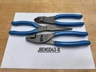 Snap-on Tools New Pearl Blue Piece Soft Grip Pliers / Cutters Set PL307ACFPB. Price: $249.95.