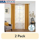 Metallic Blackout Curtains Set 4 Panels Light Blocking Sheers Noise Reduction Us New. Price: $41.23.