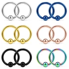 12PCS 316L Surgical Steel Captive Bead Rings Nose Belly Eyebrow Tragus Lip Ea... New. Price: $15.05.