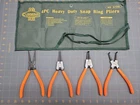 Cummins Industrial Tools Heavy Duty Snap Ring Pliers 4 Pc Set Orange 5728 Used. Price: $40.00.