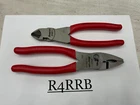 Snap-on Tools Usa New 2 Piece Red Soft Grip Mix Plier Cutter Lot Set 47ACF 87ACF. Price: $120.00.