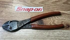 Snap-on 387CP 7" Diagonal Cutters/cutting Pliers Red Grips Usa Used. Price: $29.00.