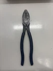 Vintage Klein Tools D201-9NE Lineman's 9.5" Pliers Blue Handle (usa) Used. Price: $24.99.