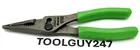 Snap LN46ACF Green 7" Soft Grip Long Nose Slip Joint Pliers New Usa Tools. Price: $79.95.